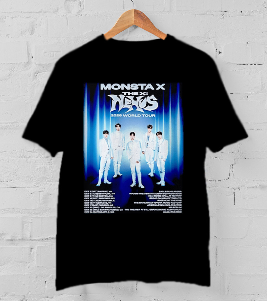 Monsta X The X Nexus 2026 World Tour Dates And Venues T-Shirt