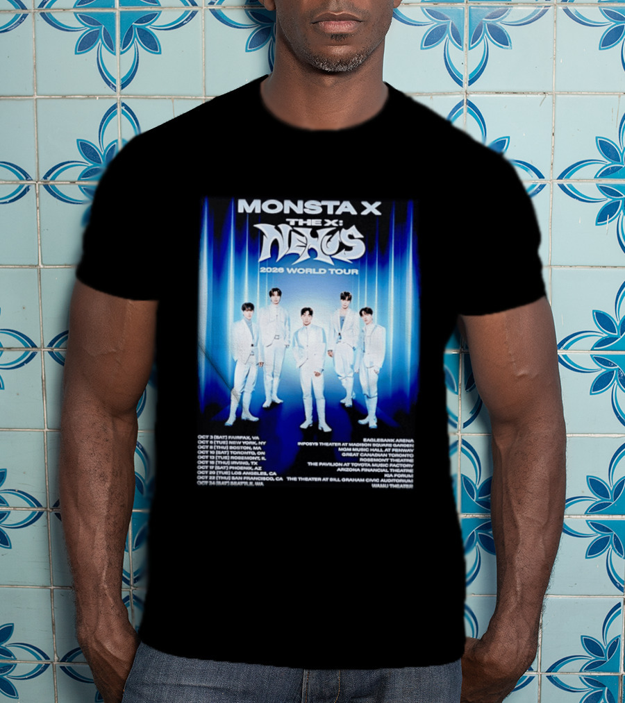 Monsta X The X Nexus 2026 World Tour Dates And Venues T-Shirt