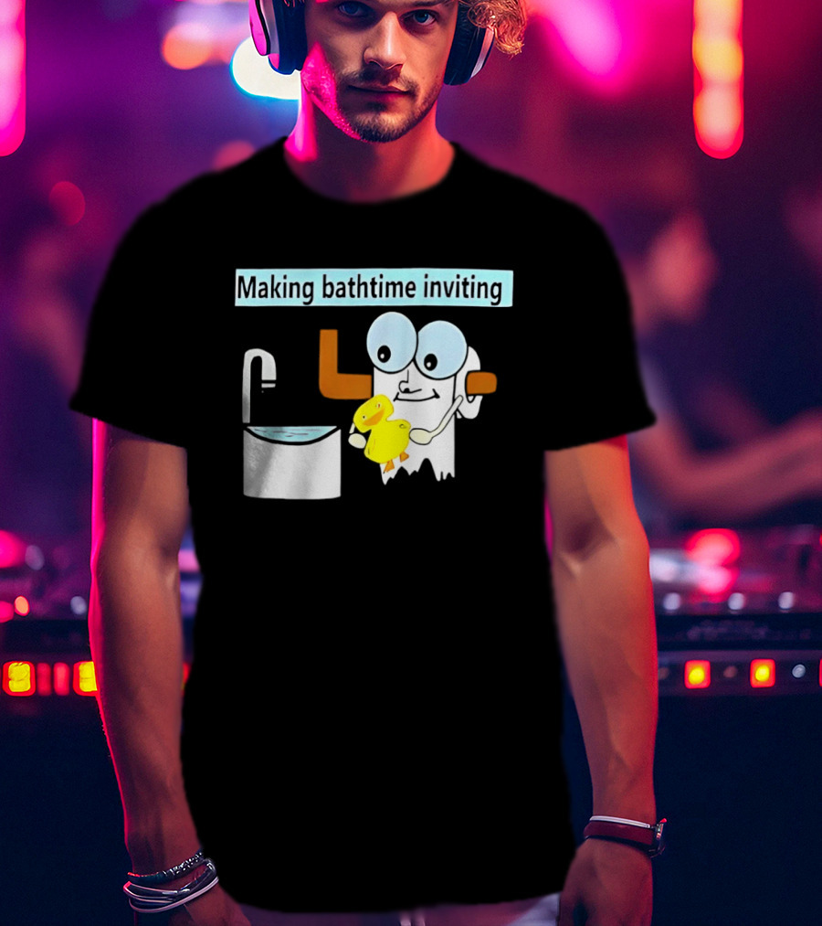 Making Bathtime Inviting No Face Spirited Away Rubber Duck Bathhouse T-Shirt