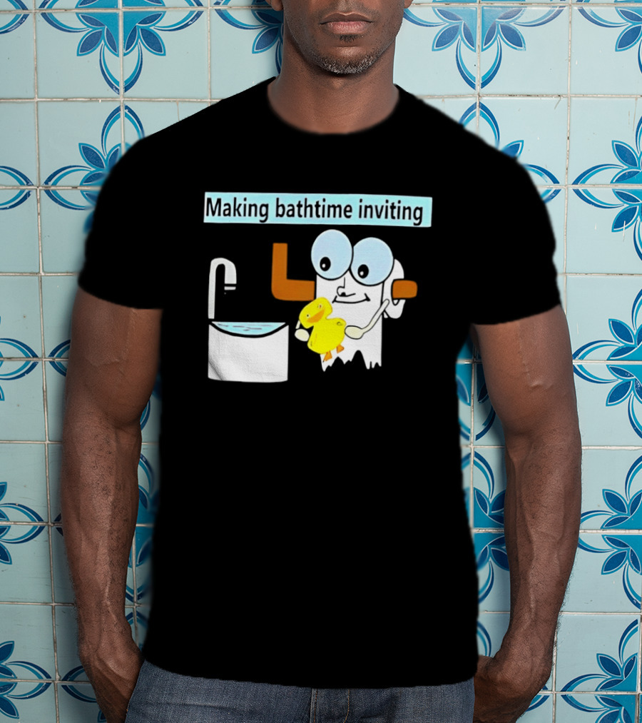 Making Bathtime Inviting No Face Spirited Away Rubber Duck Bathhouse T-Shirt