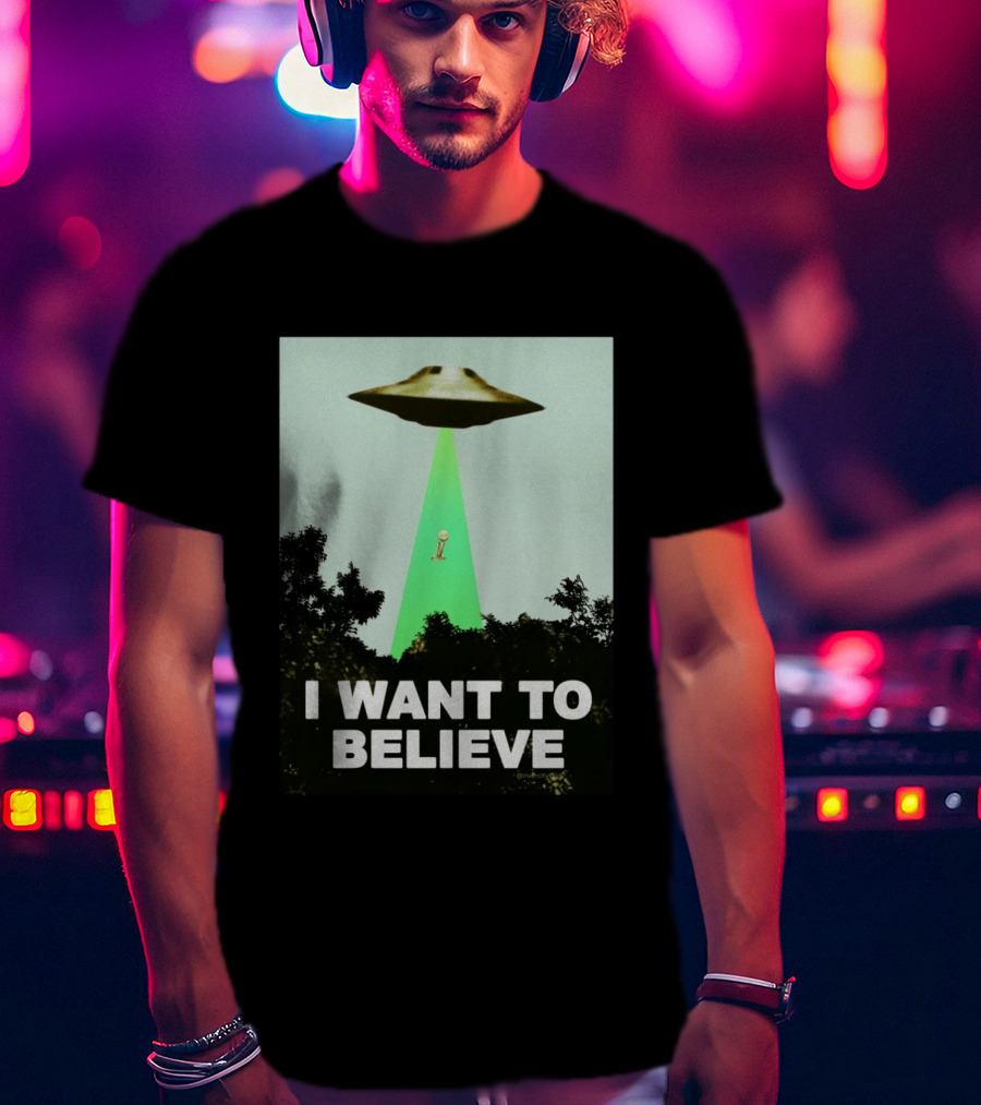 Premiun Spurs I Want To Believe UFO Trophy T-Shirt