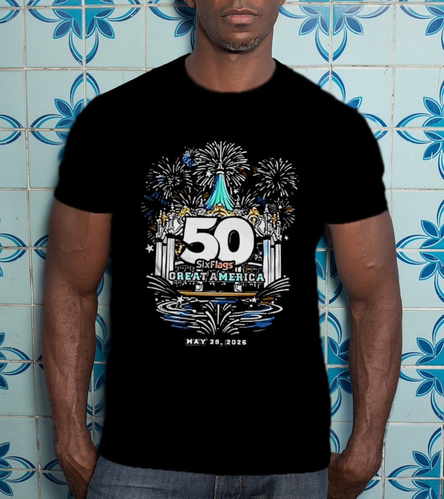 Six Flags Great America 50th Anniversary Celebration May 28 2026 T-Shirt