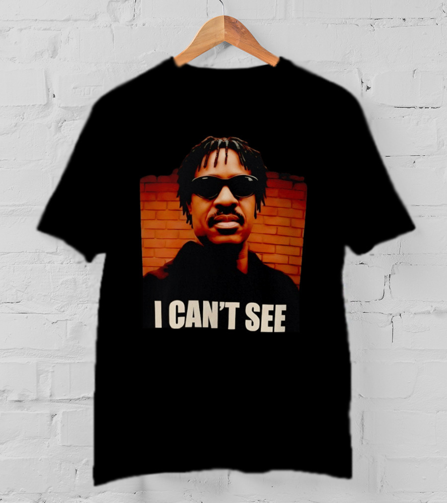 Stevie Wonder Motown R&B Soul Music Legend Singer Songwriter Parody I Can't See T-Shirt