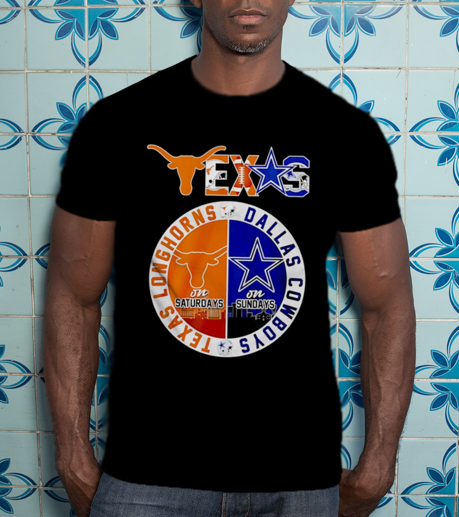 Texas Longhorns Dallas Cowboys Game Day Weekend Saturdays Sundays T-Shirt