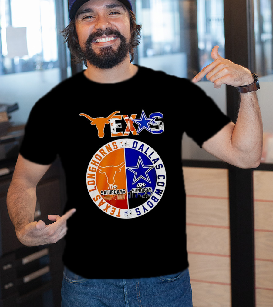 Texas Longhorns Dallas Cowboys Game Day Weekend Saturdays Sundays T-Shirt