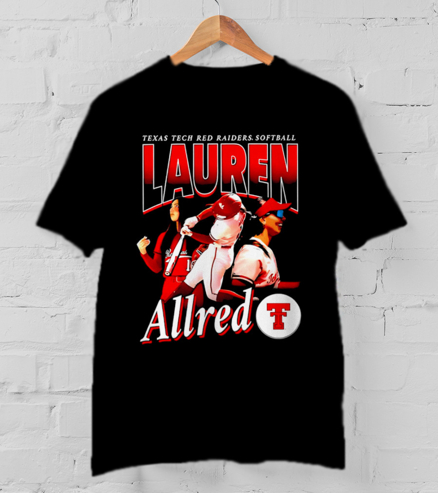 Texas Tech Red Raiders Softball Lauren Allred Team T-Shirt