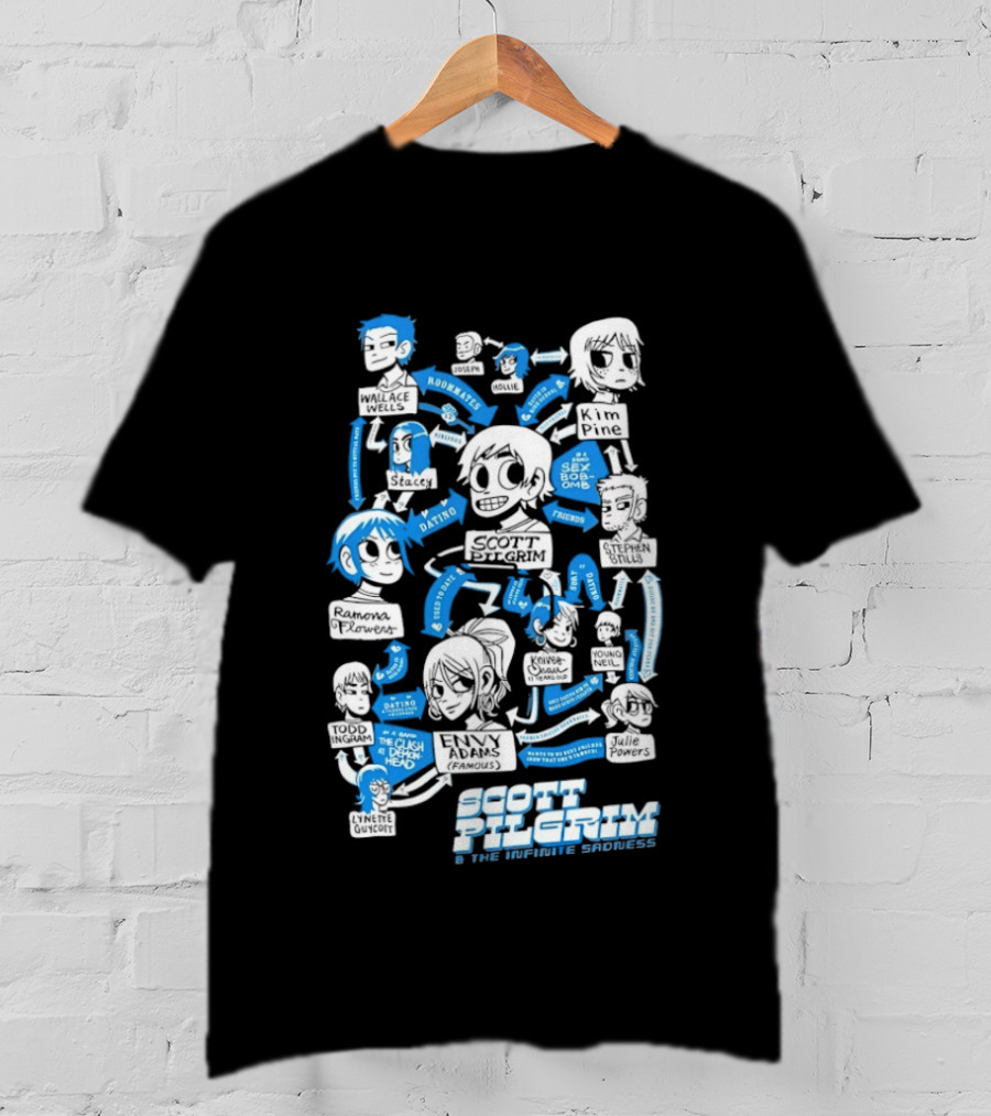 Scott Pilgrim Roommates Dating Sex Bob Omb Clash Demon Head T-Shirt