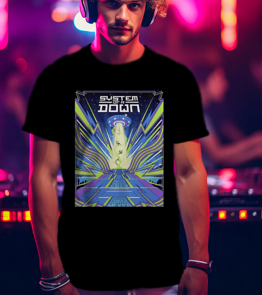 UFO Spaceship System Of A Down CDMX Mexico At Estadio GNP Seguros T-Shirt