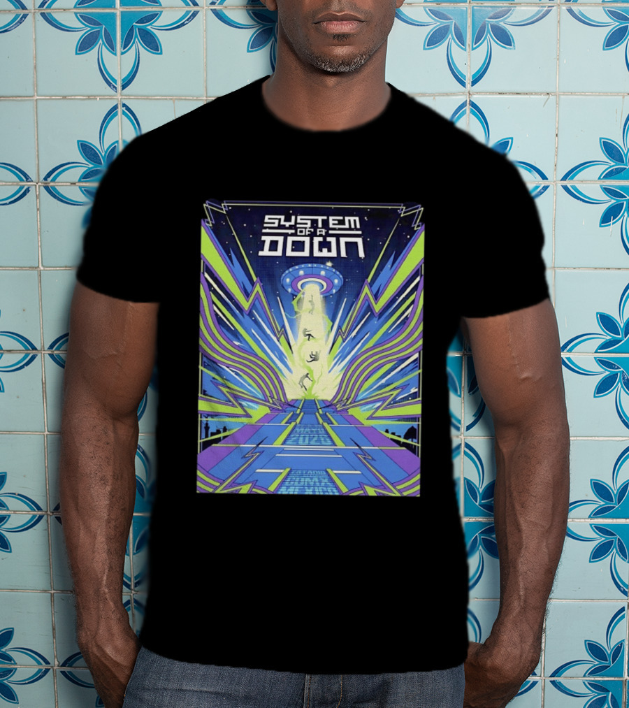 UFO Spaceship System Of A Down CDMX Mexico At Estadio GNP Seguros T-Shirt