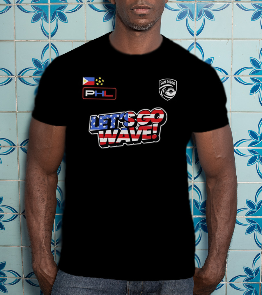 USA Let's Go Wave San Diego Wave FC PHL 2026 T-Shirt