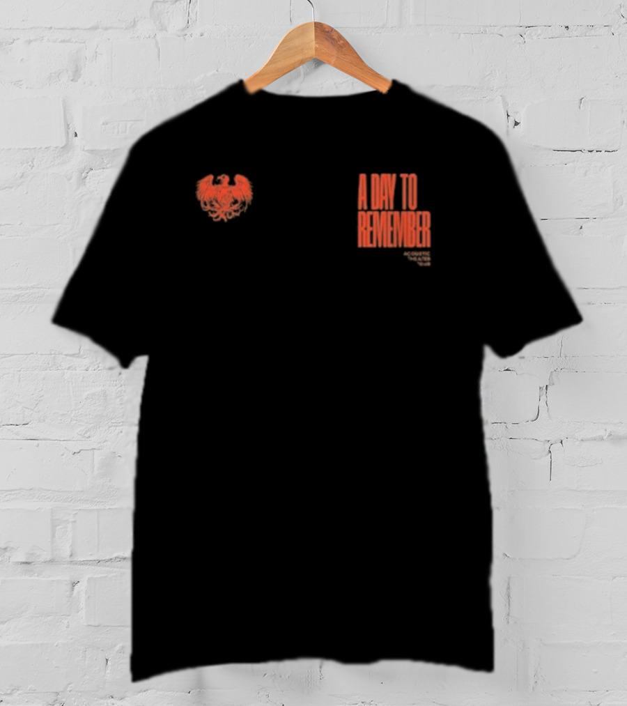 A Day To Remember Reassembled The Acoustic Theater Tour Orange Heart T-Shirt