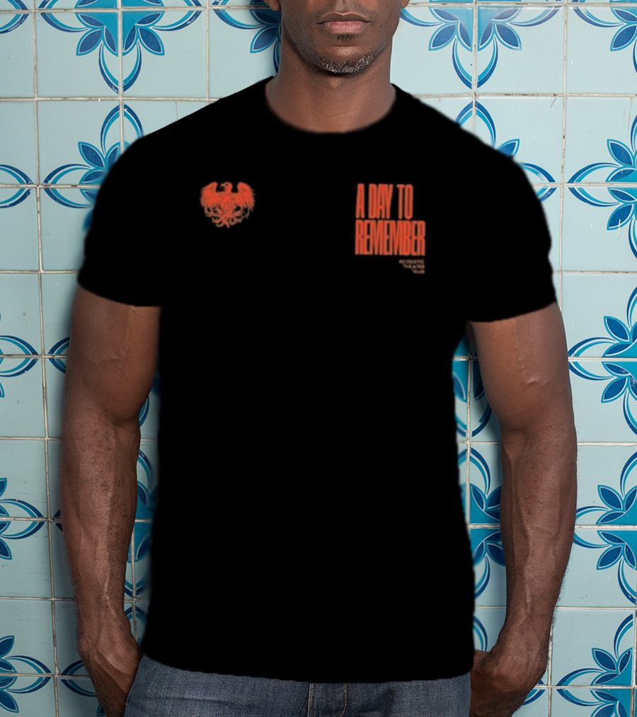 A Day To Remember Reassembled The Acoustic Theater Tour Orange Heart T-Shirt
