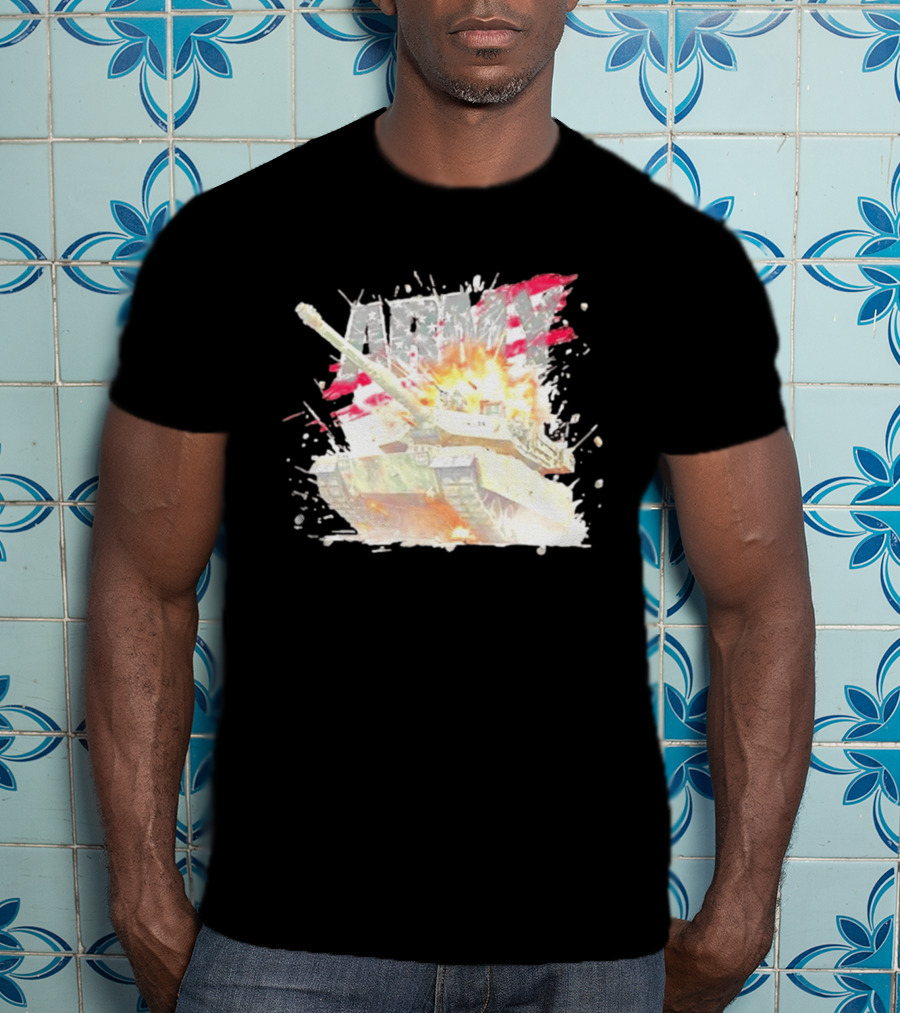 America Army M1 Abrams Tank Explosion T-Shirt