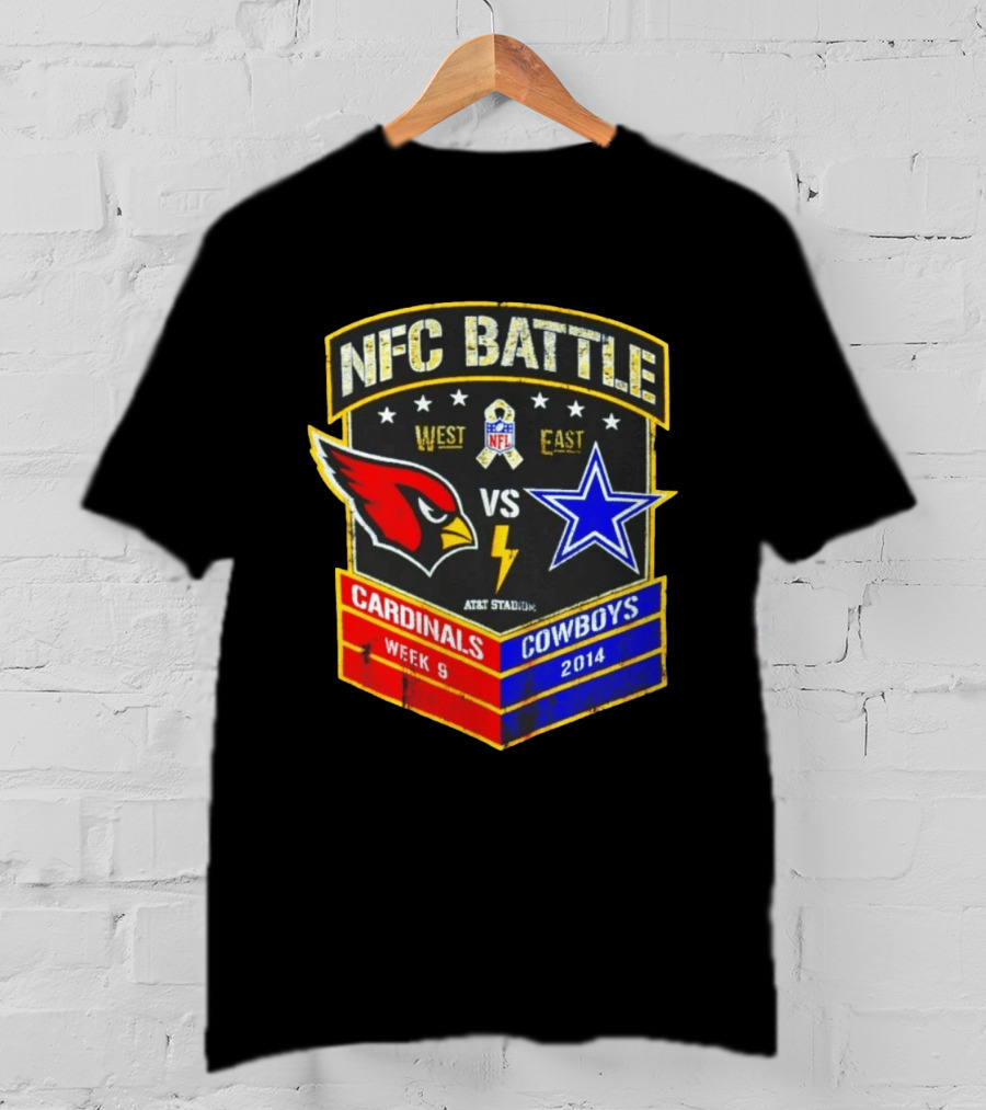 NFC Battle Cardinals Vs Cowboys 2014 Week 9 West East AT&T Stadium T-Shirt