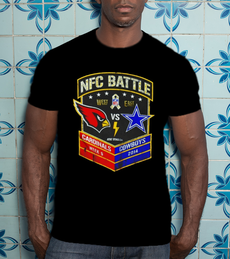 NFC Battle Cardinals Vs Cowboys 2014 Week 9 West East AT&T Stadium T-Shirt