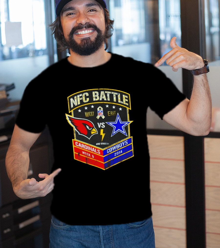 NFC Battle Cardinals Vs Cowboys 2014 Week 9 West East AT&T Stadium T-Shirt