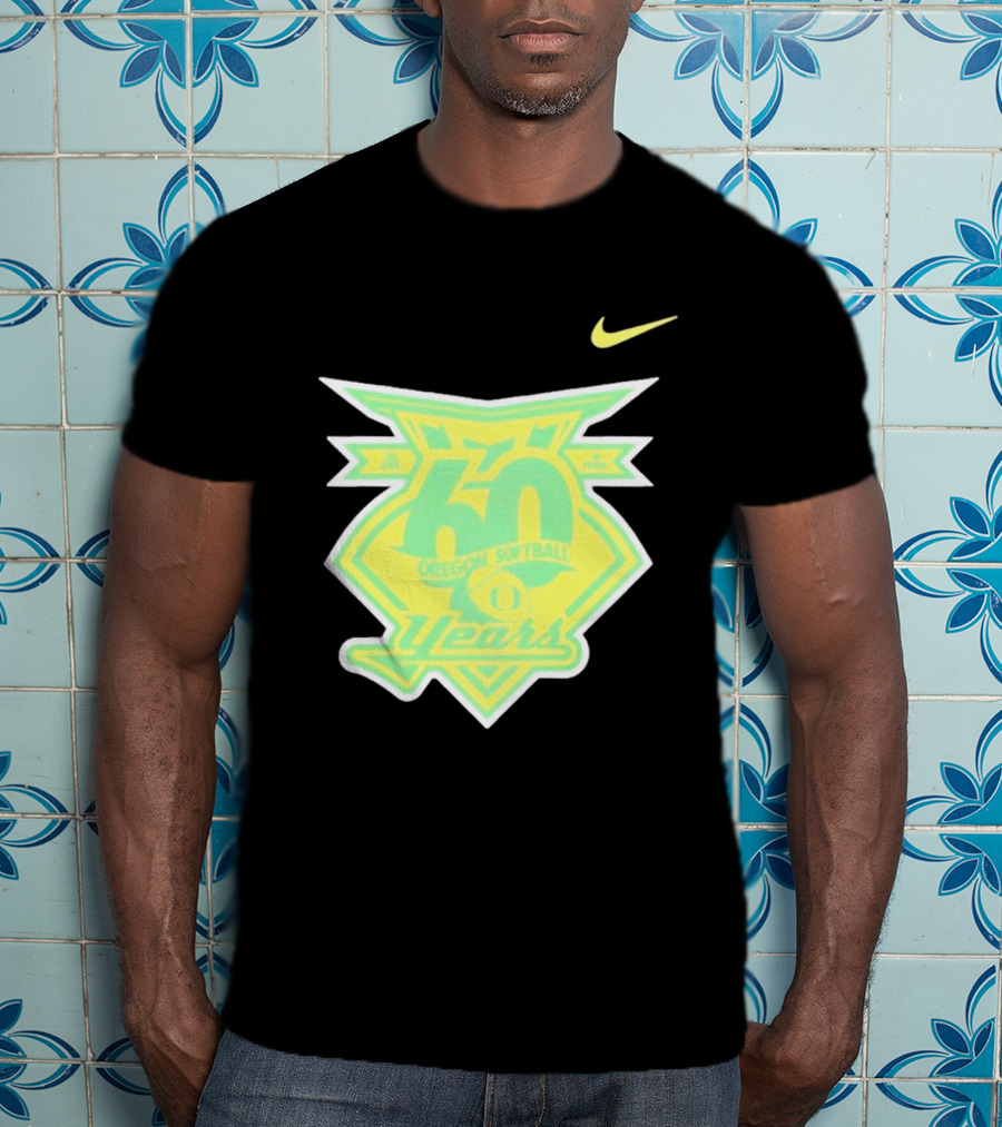 Oregon Softball 60 Years Anniversary Club Nike T-Shirt