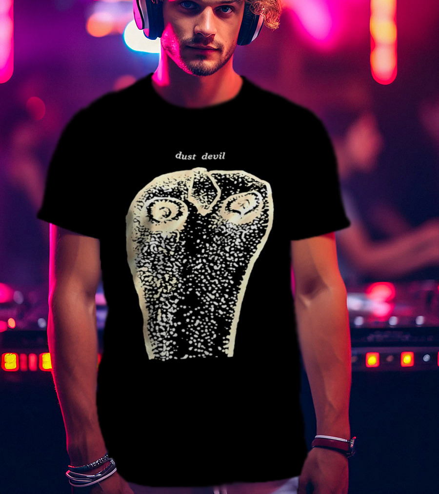 Dust Devil Abstract Face Design In Earthy Tones T-Shirt