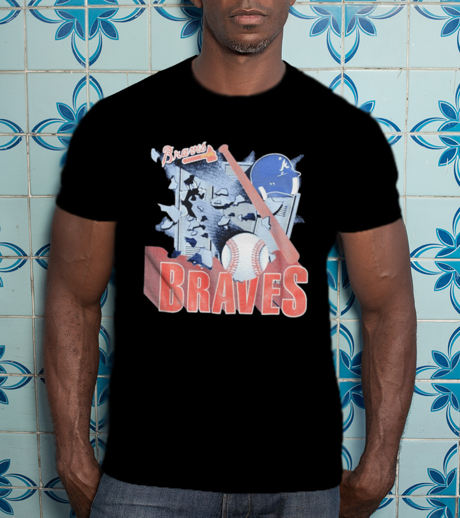 Braves Atlanta MLB 1994 Baseball Bat And Helmet T-Shirt