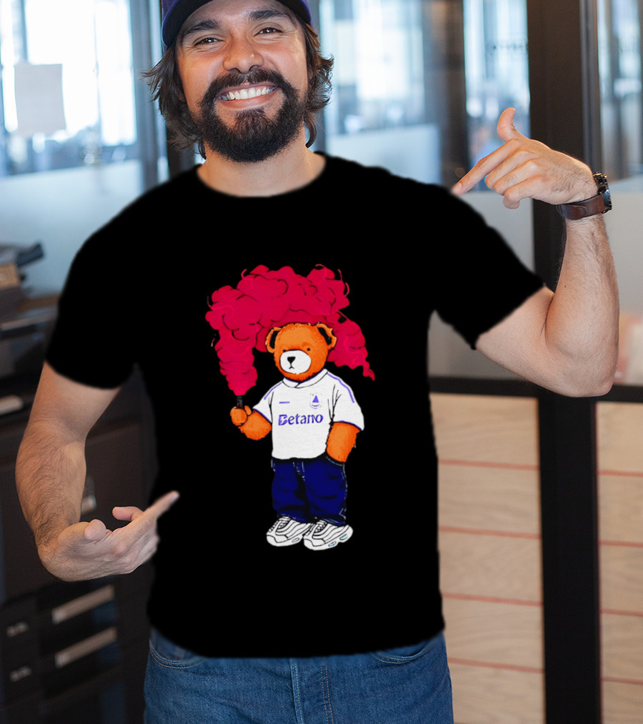 Betano FC Pickles Bears Character Holding Red Smoke T-Shirt