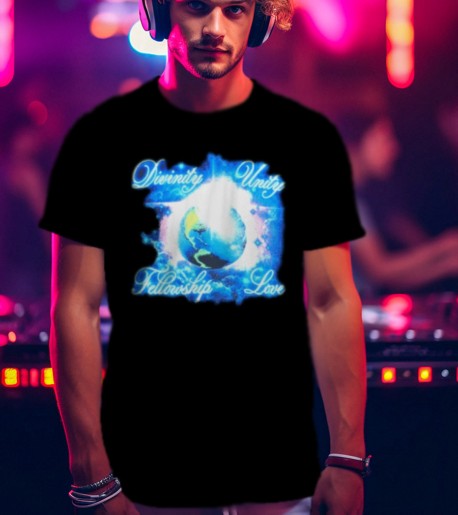 Divinity Unity Fellowship Love Earth Glow T-Shirt