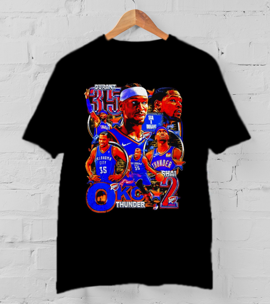 Oklahoma City Thunder Durant 35 Shai 2 OKC Team T-Shirt