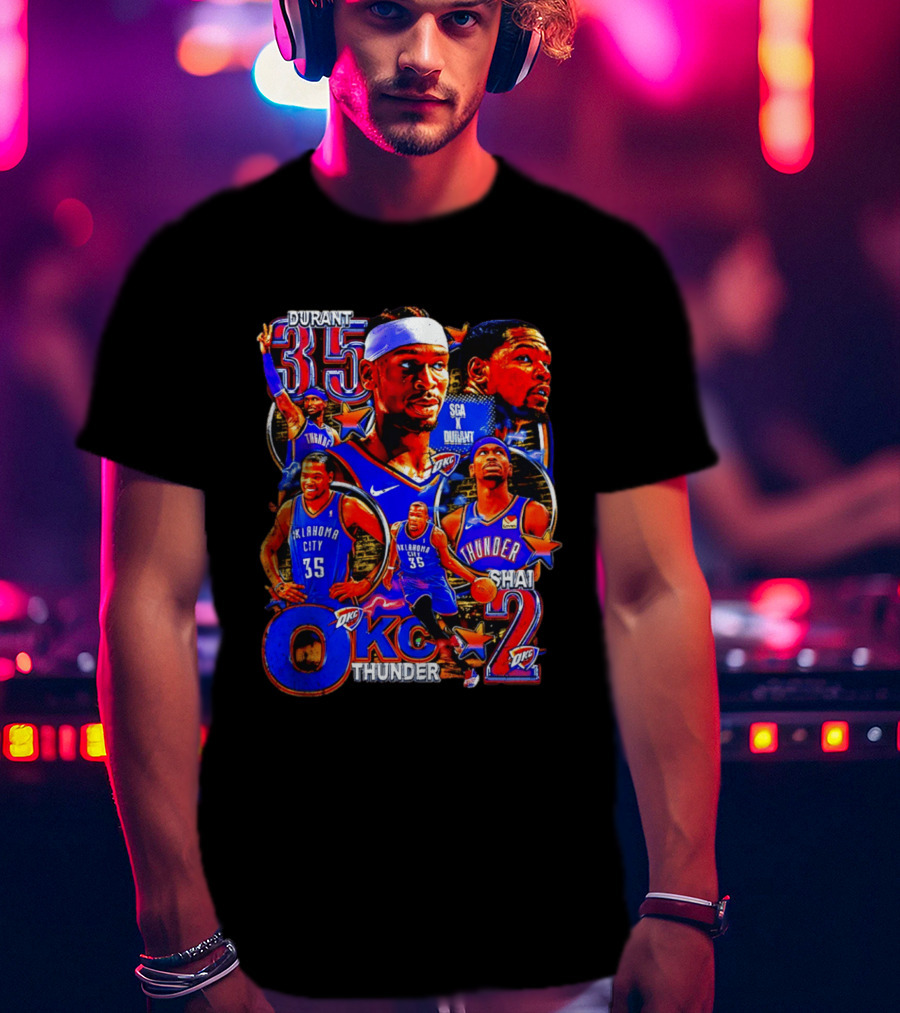 Oklahoma City Thunder Durant 35 Shai 2 OKC Team T-Shirt