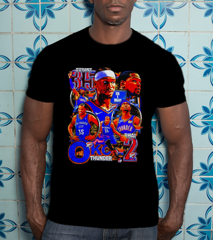Oklahoma City Thunder Durant 35 Shai 2 OKC Team T-Shirt