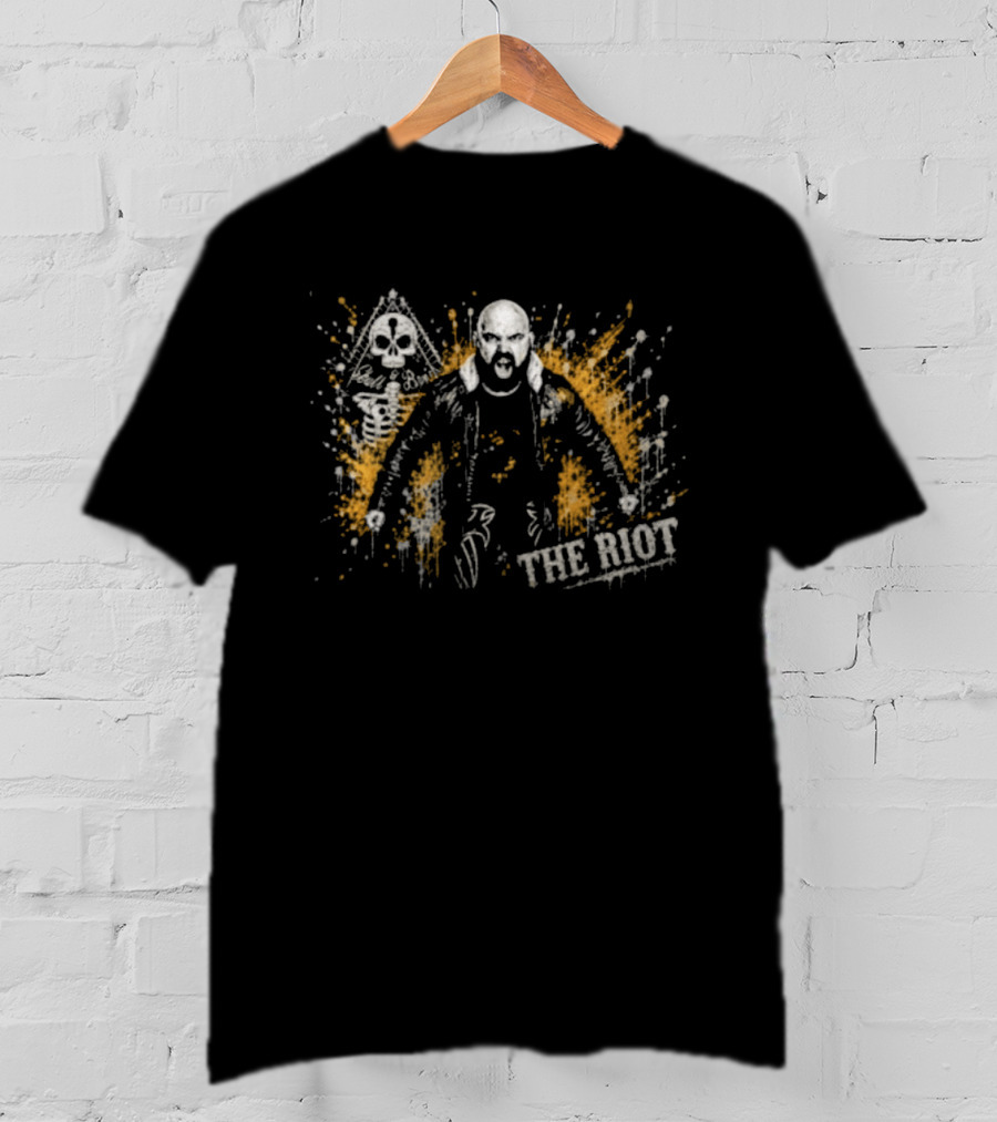 Jon Moxley All Elite Wrestling Skull Bones The Riot T-Shirt