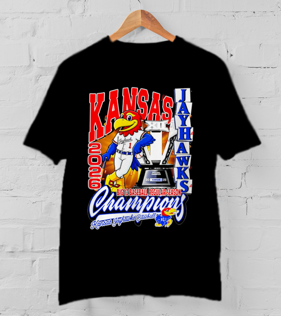 Kansas Jayhawks 2026 Big 12 Baseball Regular Season Champions T-Shirt