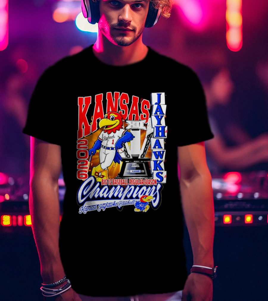 Kansas Jayhawks 2026 Big 12 Baseball Regular Season Champions T-Shirt
