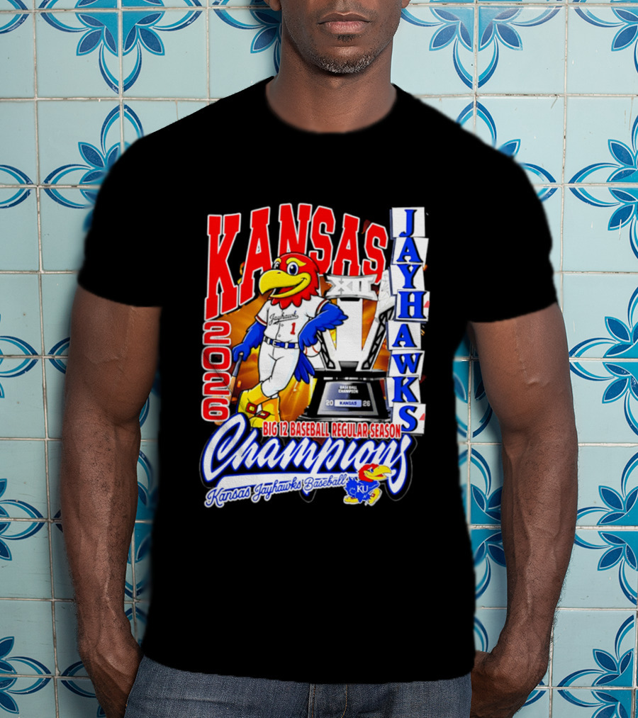 Kansas Jayhawks 2026 Big 12 Baseball Regular Season Champions T-Shirt