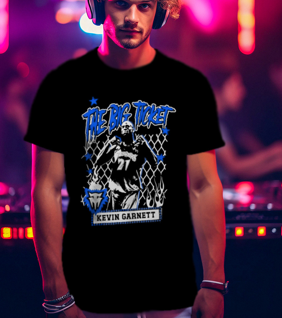 Kevin Garnett The Big Ticket Minnesota Timberwolves Legendary Player T-Shirt