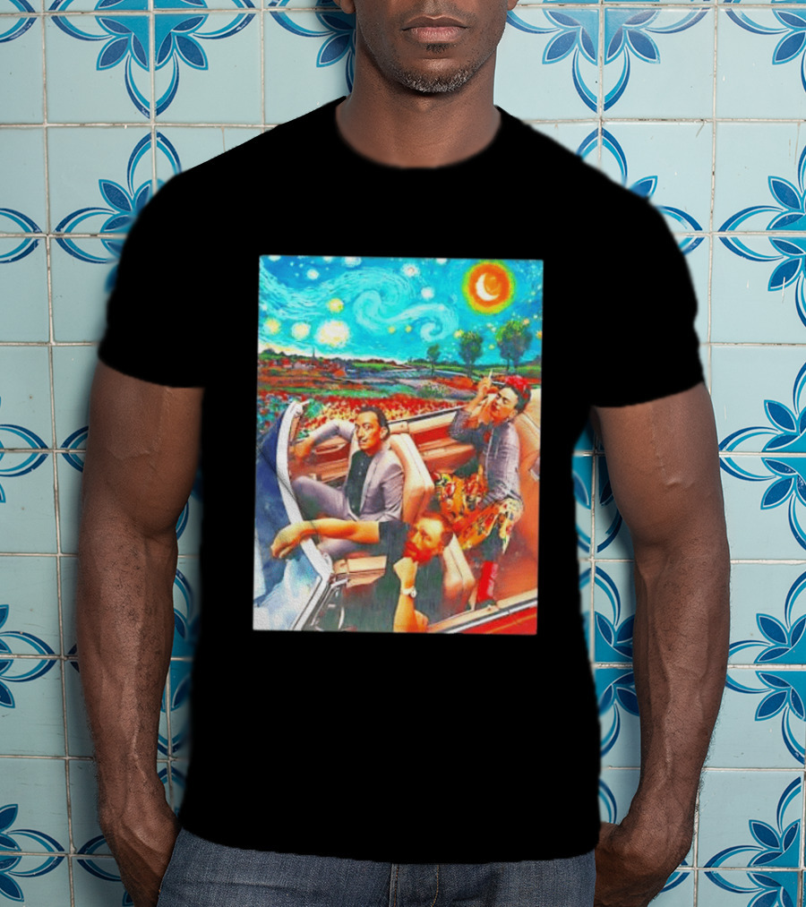 Salvador Dalí Frida Kahlo Vincent Van Gogh Starry Night Road Trip T-Shirt