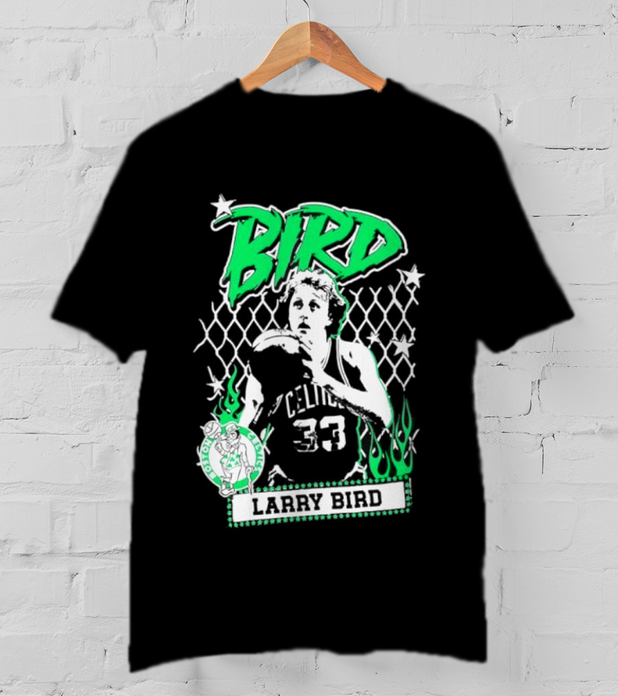 Boston Celtics Larry Bird NBA Player Number 33 T-Shirt