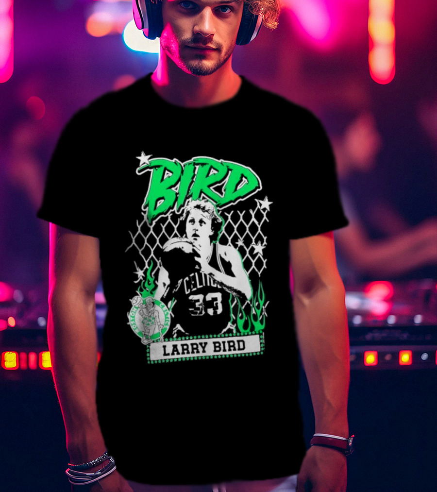 Boston Celtics Larry Bird NBA Player Number 33 T-Shirt