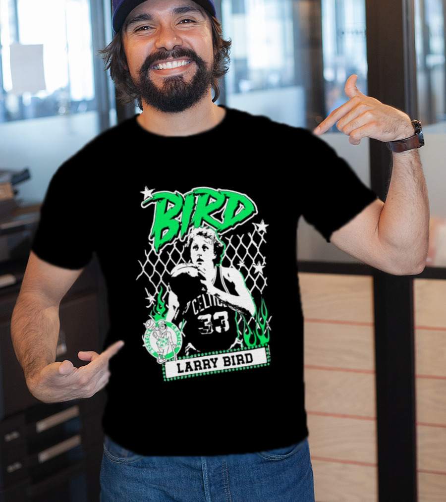 Boston Celtics Larry Bird NBA Player Number 33 T-Shirt