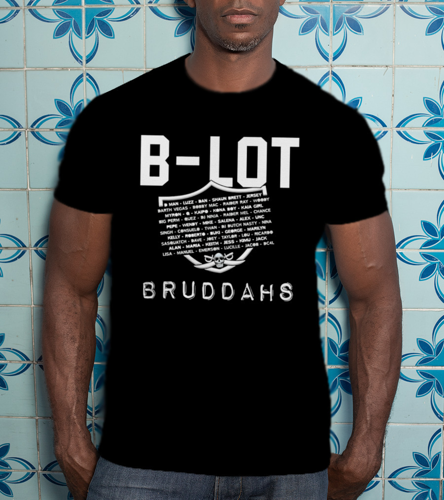 Las Vegas Raiders B Lot Bruddahs DJ Midas Sean Brett DJ Jersey Players Names T-Shirt