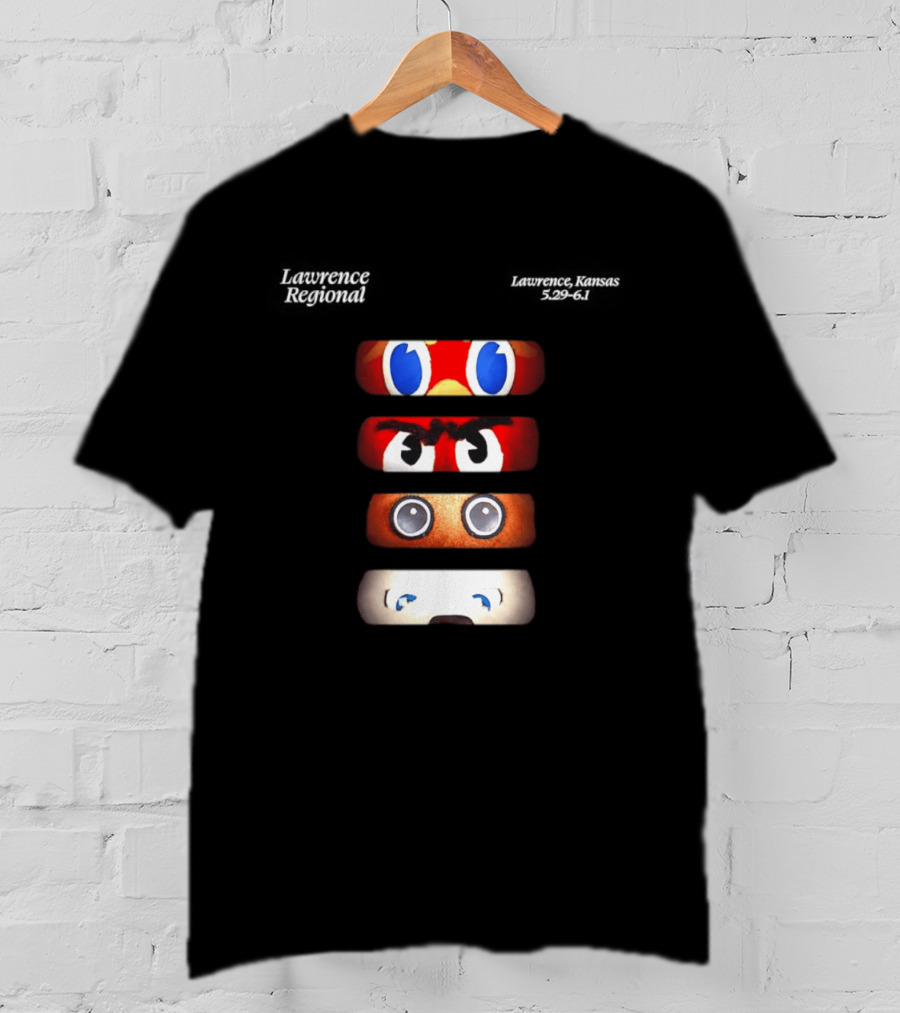 Lawrence Regional Kansas Cartoon Eyes Stack T-Shirt