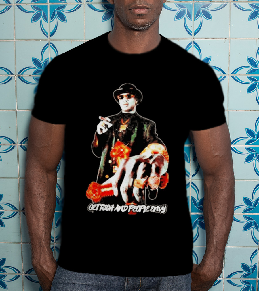 Master P Get Rich And People Envy Gold Rings Money Power T-Shirt