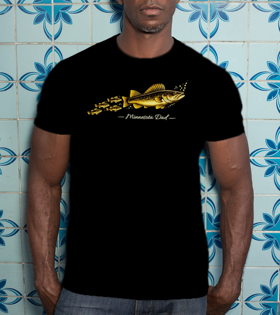 Minnesota Dad Walleye Fishing Family T-Shirt