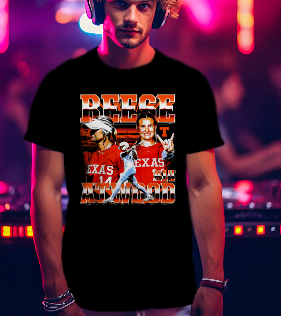 Texas Longhorns Softball Reese Atwood Player 14 Collage T-Shirt