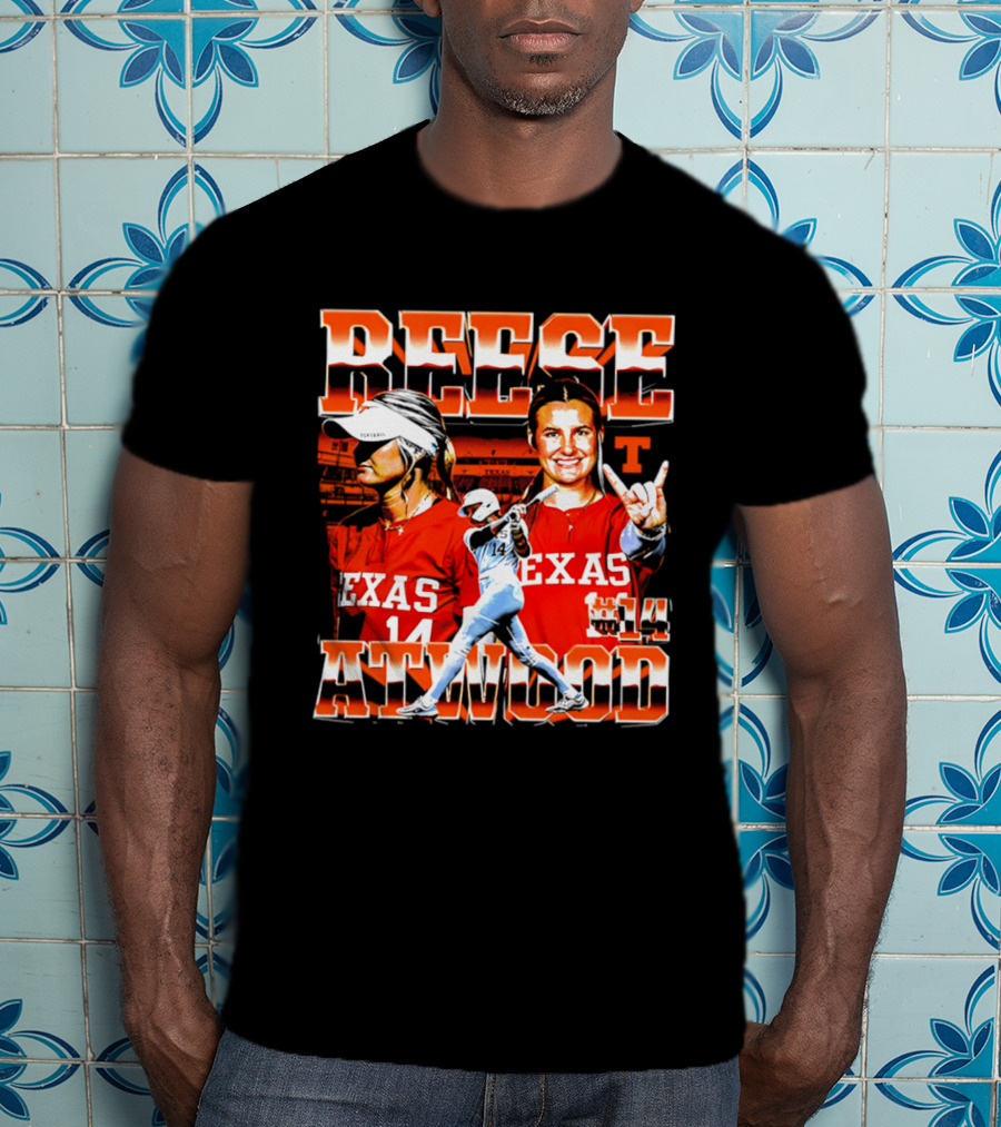 Texas Longhorns Softball Reese Atwood Player 14 Collage T-Shirt