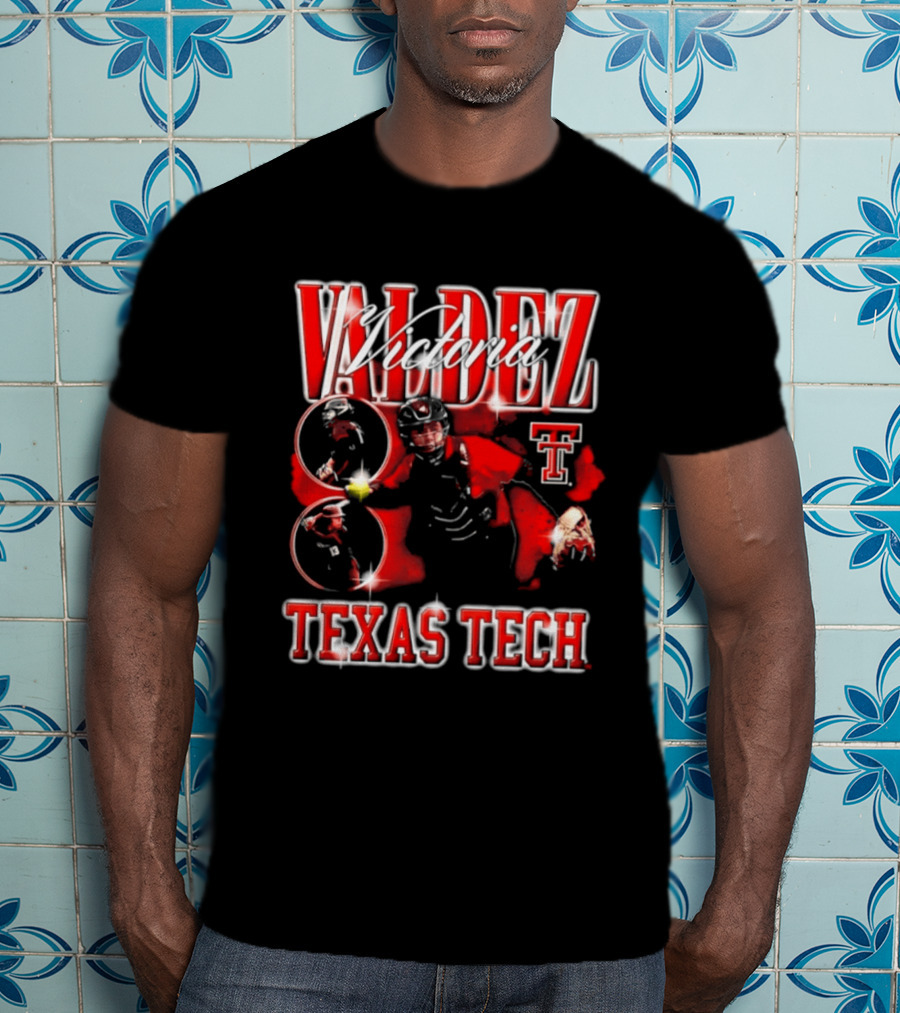 Valdez Number 8 Texas Tech 90s Bootleg T-Shirt