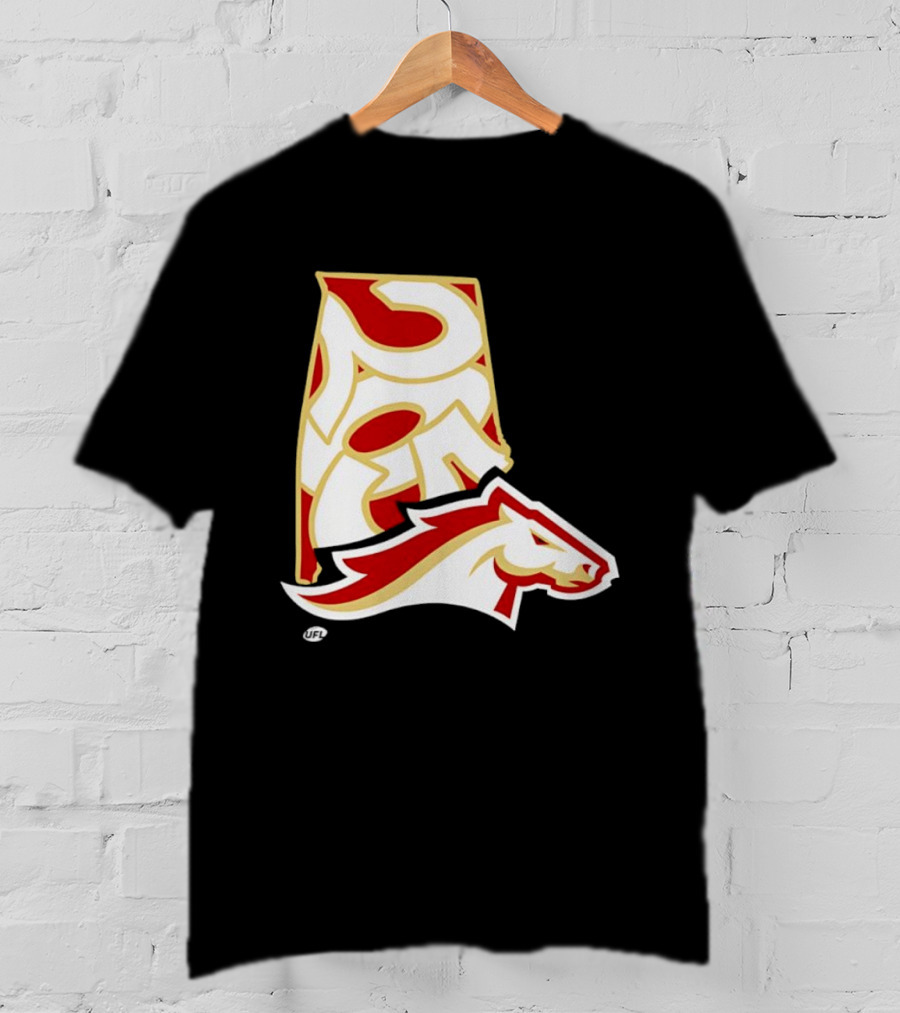 Arkansas Razorbacks Map Logo With Horsehead T-Shirt
