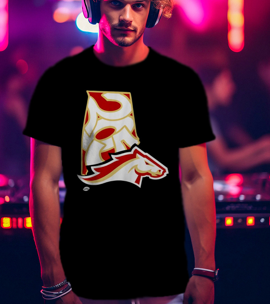 Arkansas Razorbacks Map Logo With Horsehead T-Shirt