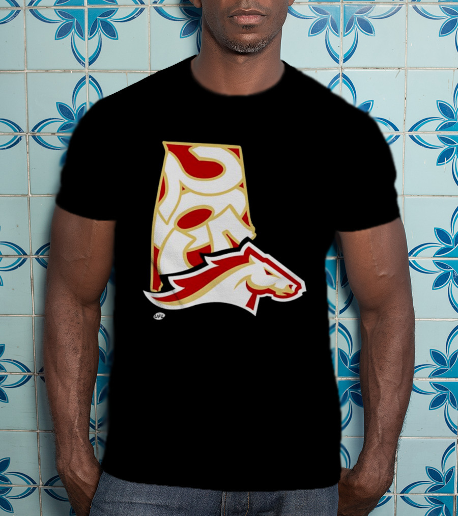 Arkansas Razorbacks Map Logo With Horsehead T-Shirt