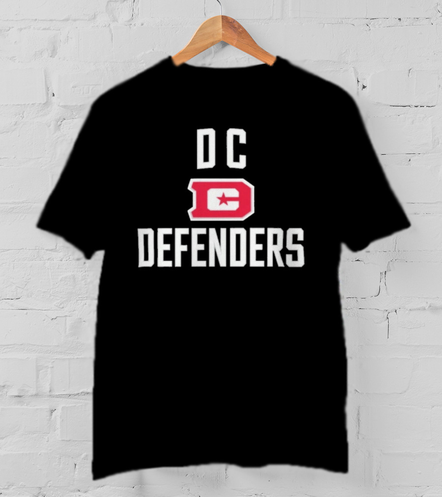 DC Defenders UFL Block Letter Red Star T-Shirt