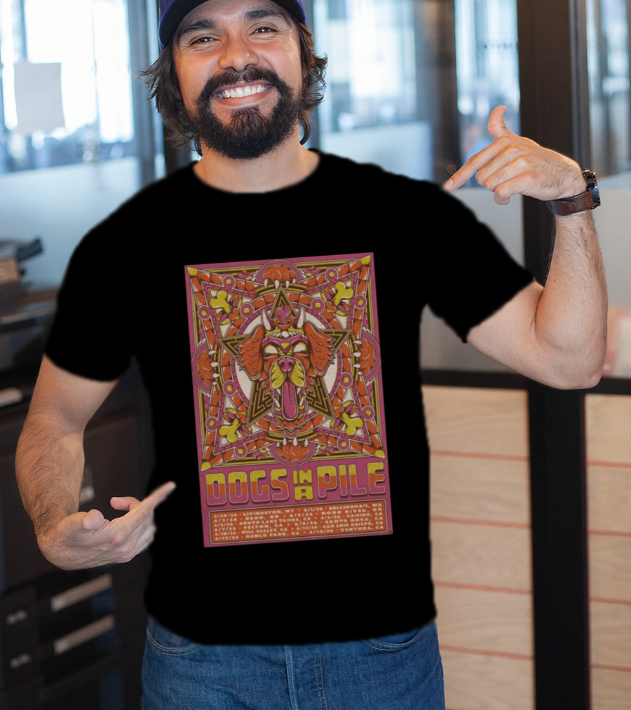 Dogs In A Pile West Coast 2026 Tour Dates And Locations T-Shirt