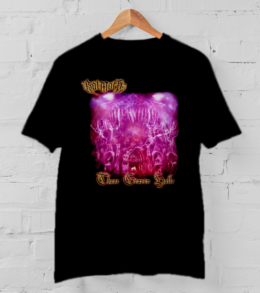 Balmorth These Graven Halls Gothic Purple Cathedral Fantasy T-Shirt